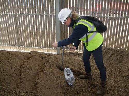 Taking samples of TOPSOIL product 002